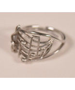 Vintage Beau Sterling Silver Ring Expandable Size 6 Music Notes Treble Clef - $75.82 CAD