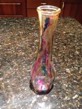 Multicolored Glass Bud Vase 9" - £20.08 GBP