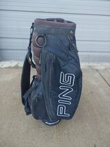 Ping Retro 7 Divider Golf Cart Bag Black/White w Raincover - $113.99