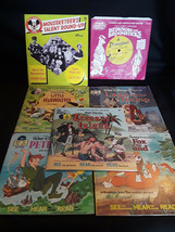 Vntg Collectible Disney Lot Of 5 See Hear Read 45&#39;s With Story Book And 2 45&#39;s - £23.94 GBP
