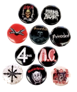Lot of 10 Punk Rock Metal Psychobilly 1&quot; Pinback Buttons Motorhead Destr... - $206.03 MXN