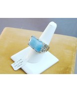 Gems En Vogue Michael Valitutti HUGE Milky Aquamarine Ring 9 NWT - $2,851.02 MXN