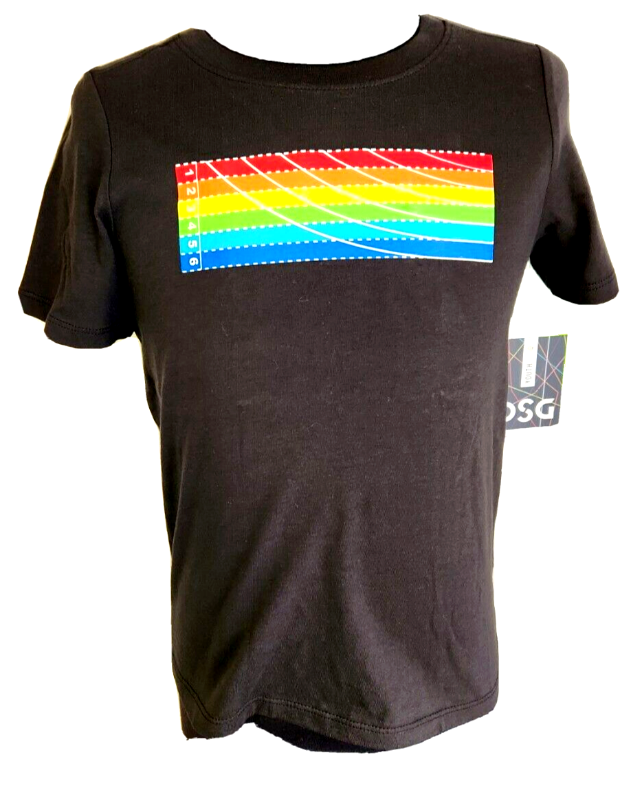 Youth Pride Shirt Size XS Black T Shirt Rainbow Graphic Support Love Tee... - $12.00