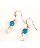 3 Strand Blue Illusion Necklace with Matching earrings Resort Wear Marke... - $17.90 CAD