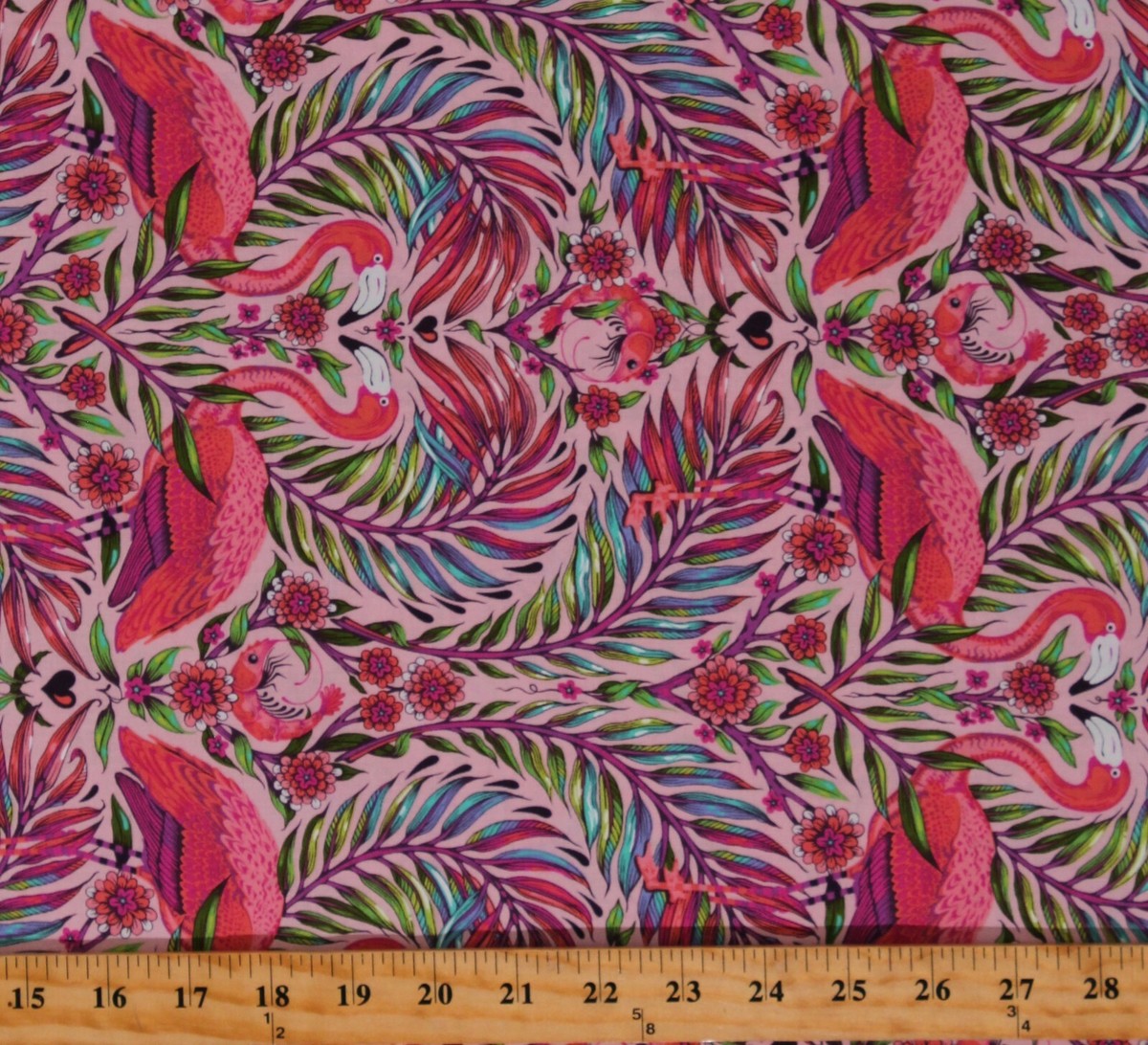 Cotton Flamingos Tula Pink Daydreamer Pretty in Pink Fabric Print BTY D6... - $16.95