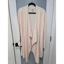 Barefoot Dreams Bamboo Chic Lite Cardigan Sweater Pink S/M Cozy Soft Drape - $34.00