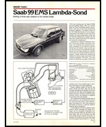 1977 Magazine Spec &amp; Test Sheet with Photo - Saab 99EMS Lambda Sond A6 - $69.32 MXN