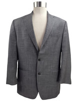Chaps 100% Wool Gray 42L Men&#39;s Large Suit Coat - £8.51 GBP