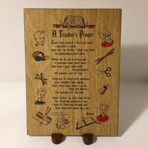 Vintage Collectible A Teacher&#39;s Prayer Plaque Wall or Table Top Sign - £4.61 GBP
