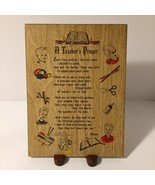 Vintage Collectible A Teacher&#39;s Prayer Plaque Wall or Table Top Sign - £6.24 GBP