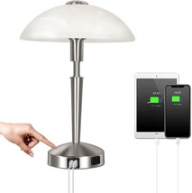 Bedside Lamp Touch Control Table Lamps with 2 USB Ports 3 Way Dimmable Industria - £42.69 GBP