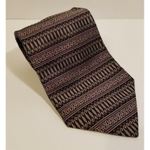 Roundtree &amp; Yorke Purple Black Hand Made Woven Tie. 100% Silk 60&quot; - £10.07 GBP