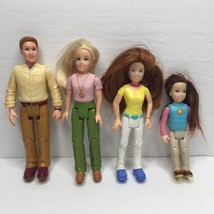 Vintage 90s Fisher Price Loving Family Dolls Dad Mom Sisters Set 4 - £23.58 GBP