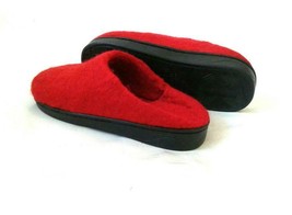 US 6 Woman slippers * Red Wool slippers * Handmade house shoes - £29.42 GBP