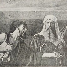 1906 Judas Returns Silver Print Story Of The Bible 8.25 X 5.75&quot; Antique Art - $17.50