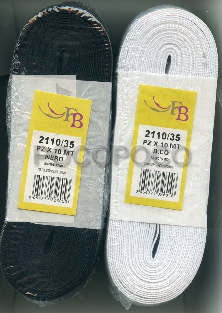 GALLON ELASTIC TAPE H 35mm BRANCACCIO BROTHERS ART. 2110/35-
show origin... - $1.76+