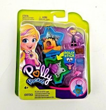 Polly Pocket Tiny Pocket Places Beach Compact Polly Stick Dolphin Mattel NEW - $14.99