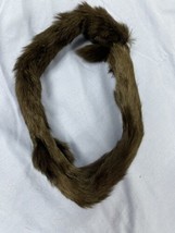 Beautiful Vintage 25” 2 Body Dark Sable Mink Fur Collar With Hidden Clip... - $18.81