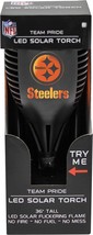 Pittsburgh Steelers NFL 36&#39;&#39;&#39; H LED Solar Tiki Torch Light Flickering Flame  - £44.15 GBP