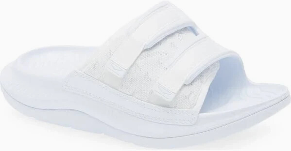 HOKA ORA LUXE UNISEX SLIDE SANDALS Shoes Cushioned WHITE WOMEN&#39;S 6(6.5)NWT! - $79.99