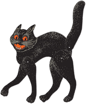 Scary Cat Cut Out Vintage Halloween Party Decorations 20.5&quot; NEW - £9.41 GBP