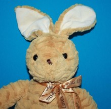 Goffa Jesus Loves Me Easter Bunny Rabbit 13&quot; Tan Plush Stuffed Bow No Carrot Toy - £8.55 GBP