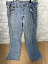 Levis 505 Regular Fit Straight Leg Denim Jeans Mens Size 36x30 Medium Wash - £11.69 GBP