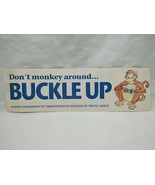 Vintage Illinois Don&#39;t Monkey Around Buckle Up Bumper Sticker - $19.79