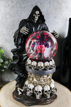 Ebros Gothic Alchemy Day of The Dead Grim Reaper Death Electric Plasma Ball Lamp - £59.23 GBP