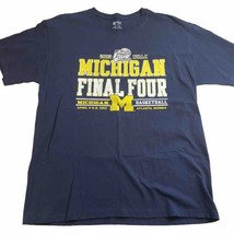University of Michigan Shirt Men&#39;s LG Blue NCAA Final Four College Baske... - £8.51 GBP