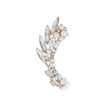 Crystal &amp; Cubic Zirconia 18K Gold-Plated Ear Climber - $11.99