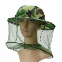 Camouflage Mosquito Bug Insect Net Bee Mesh Head Face Protect Fishing Hat - £3.73 GBP