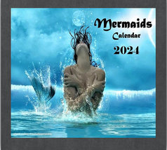 Mermaid Calendar 2024 Mermaid Planner Calendar Mermaid Picture Wall Cale... - $27.00