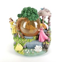 Disney Princess Garden Tea Party Musical Snowglobe Plays Swan Lake It Works - £60.74 GBP