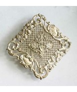 Antique Floral Filigree Silver-tone 19th Century Victorian Belt Buckle 3... - £23.94 GBP