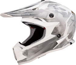 Moose Offroad Youth F.I. Helmet - Agroid Camo - MIPS Gray/White Large - £86.96 GBP