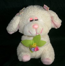 9&quot; Vintage Easter Baby Lamb W Flowers Dan Dee Stuffed Animal Plush Plush Toy - £18.67 GBP