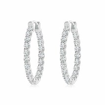 Authenticity Guarantee 
ANGARA Lab-Grown Diamond Inside Out Hoop Earrings in ... - £864.95 GBP