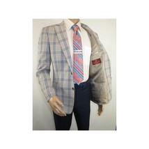Men Sport Coat by Berlusconi Turkey Italian Wool Super 180's #671-13 Gray Blue image 4