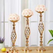 Golden Iron Candlestick Vase for Wedding Table Centerpieces - $545.33 MXN+
