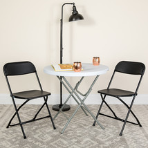 Black Plastic Folding Chair LE-L-3-BK-GG - £29.68 GBP
