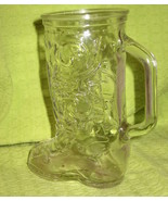Cowboy Boot Stein/Mug-Clear Glass-Libbey - £8.60 GBP