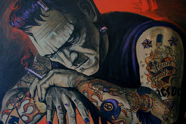 Heart Breaker Mike Bell Frankenstein Fine Art Print Tattoo Custom Art Lithograph - £18.44 GBP+