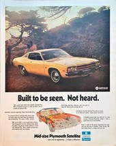 PLYMOUTH SATELLITE SEBRING PLUS-CHRYSLER-Quiet-1972 Print Ad!! - $221.19 MXN