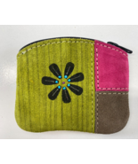 Leather Suede Woven Zipper Top Coin Change Purse TRIBU Ecuador NEW - £14.00 GBP