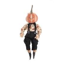 Joe Spencer Art Doll Parnell Pumpkin Scarecrow Halloween Soft Sculpture Autumn - $47.47