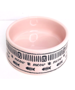 MEOW Pet Bowl 4.5 X 2” PINK Food Water Cat Kitty Signature Stoneware New - $20.15 CAD