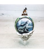 Vintage Bradford Call of the Wilderness Wolf Christmas Ornament Howling ... - £14.97 GBP