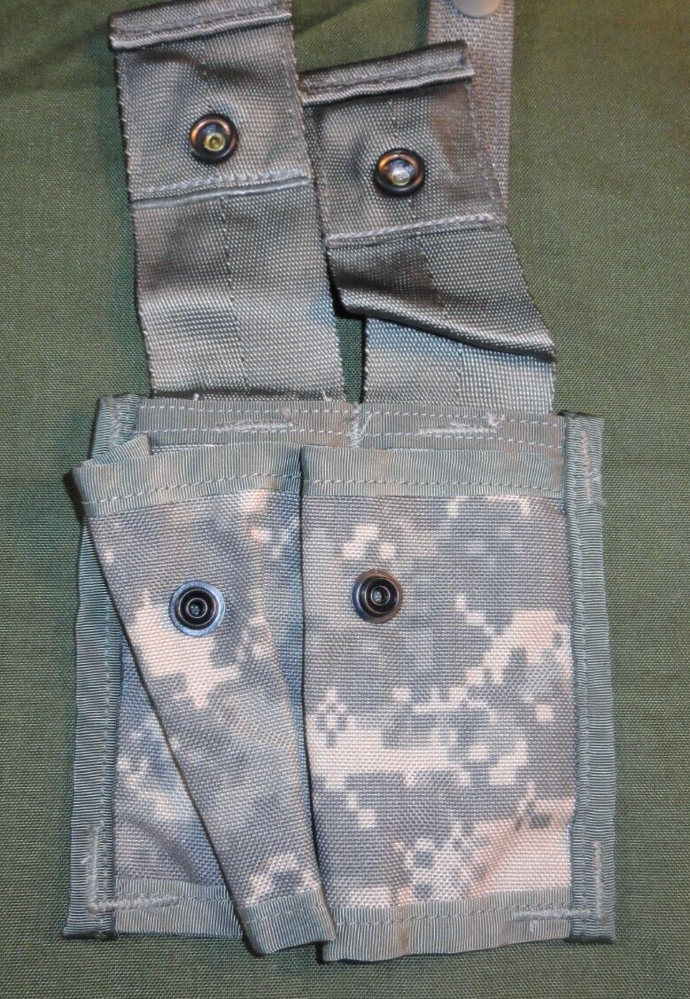 NEW  3 QTY ACU DOUBLE LIGHTWEIGHT LOAD CARRYING MOLLE 11  POUCH 8465-01-... - $12.38