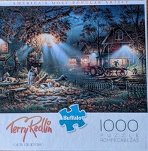 Buffalo Terry Redlin OUR FRIENDS 1000 Pc Jigsaw Puzzle Animals Farm Dogs... - £6.21 GBP
